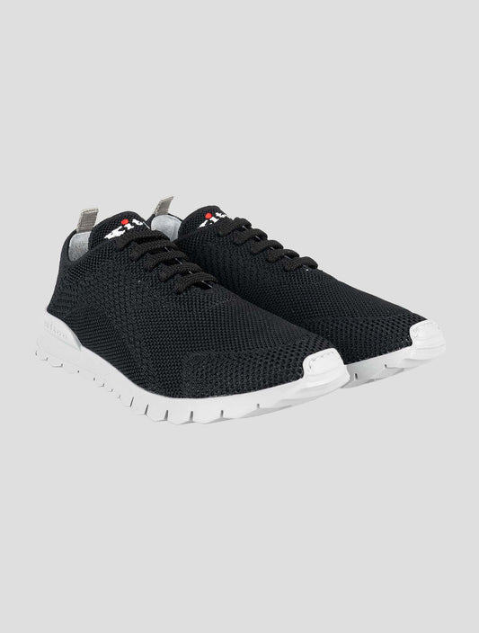 Kiton Black Cotton Ea Sneakers
