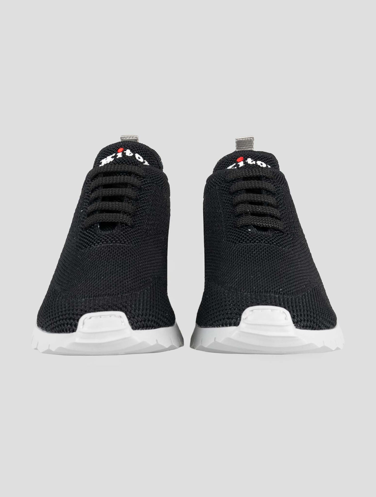 Kiton Black Cotton Ea Sneakers