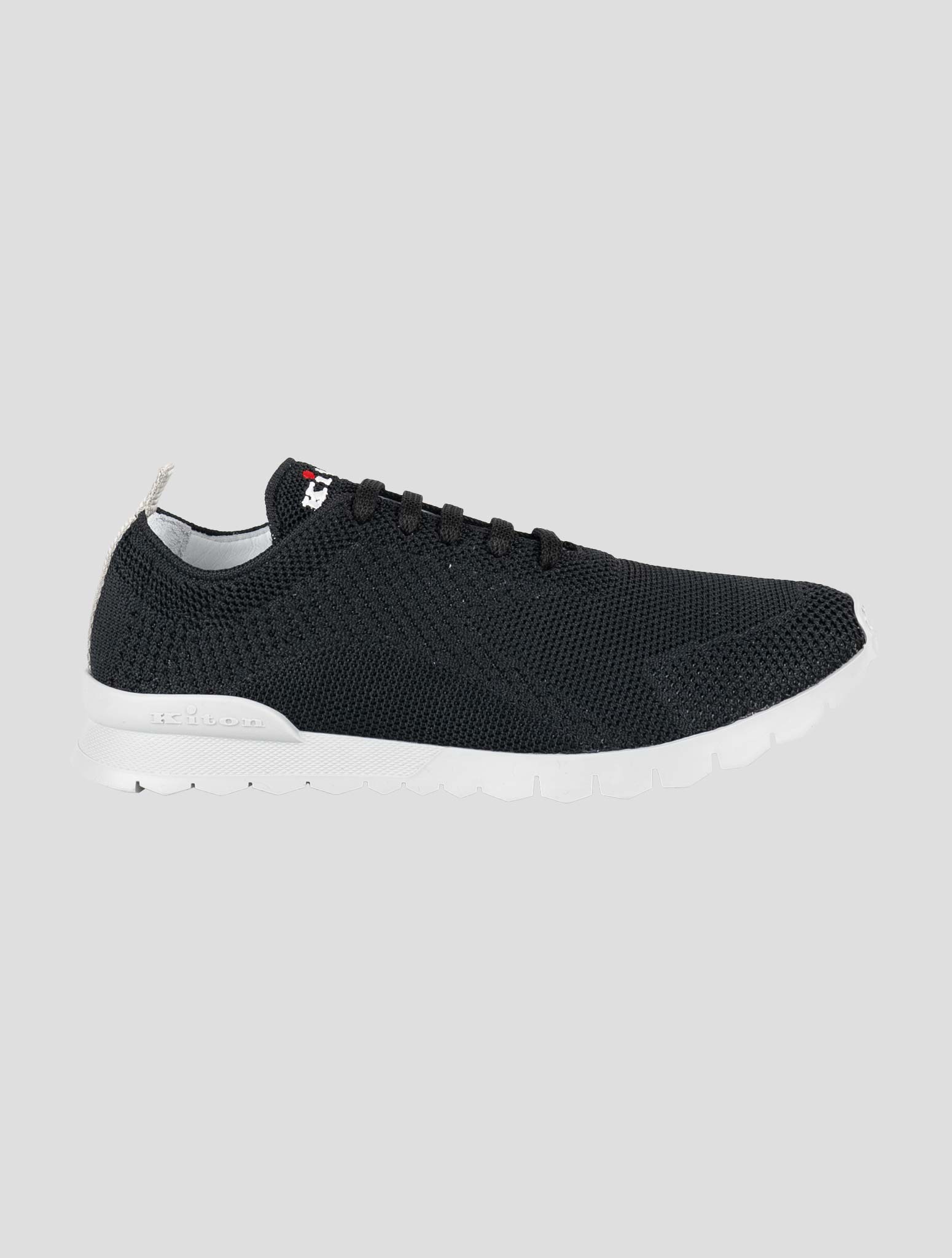 Kiton Black Cotton Ea Sneakers