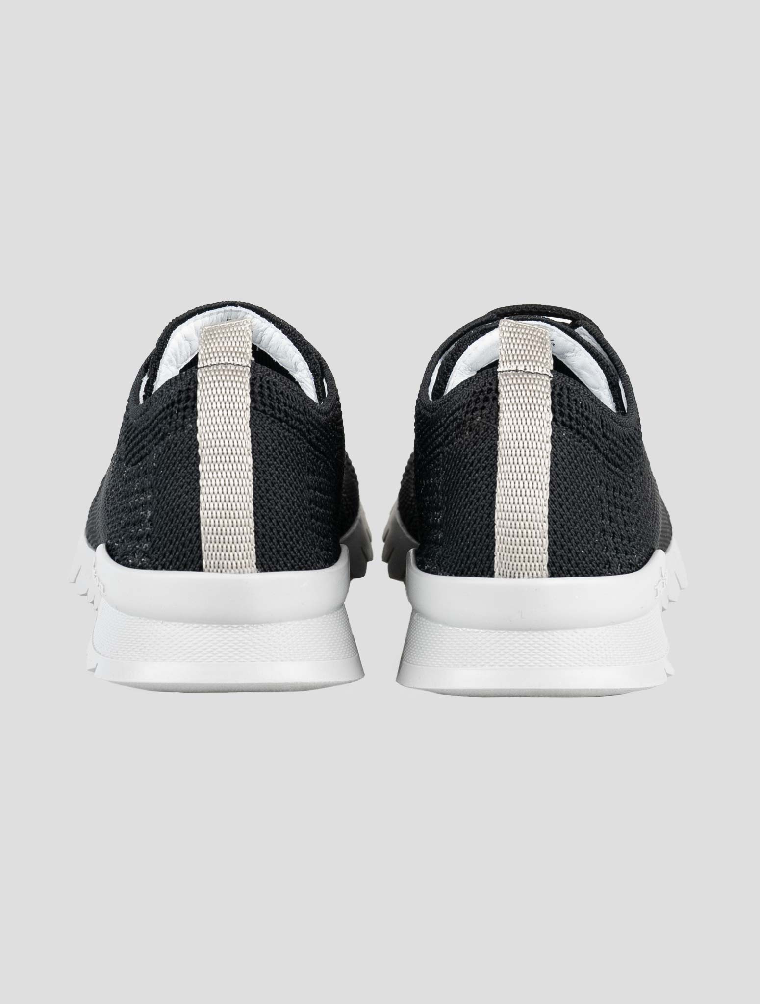 Kiton Black Cotton Ea Sneakers