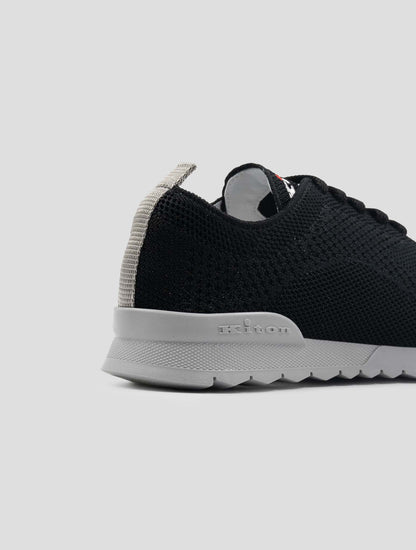 Kiton Black Cotton Ea Sneakers