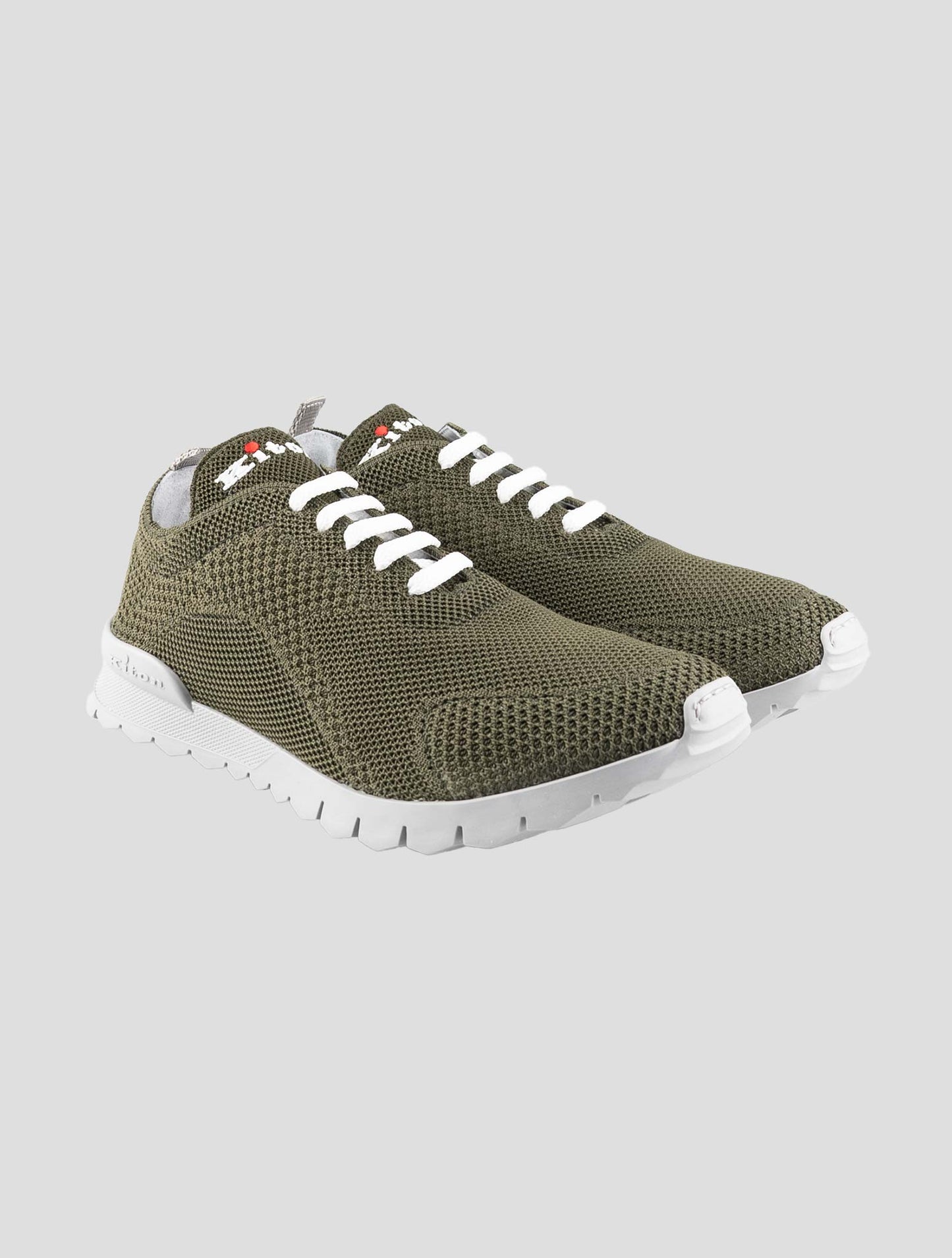Kiton Green Cotton Ea Sneakers