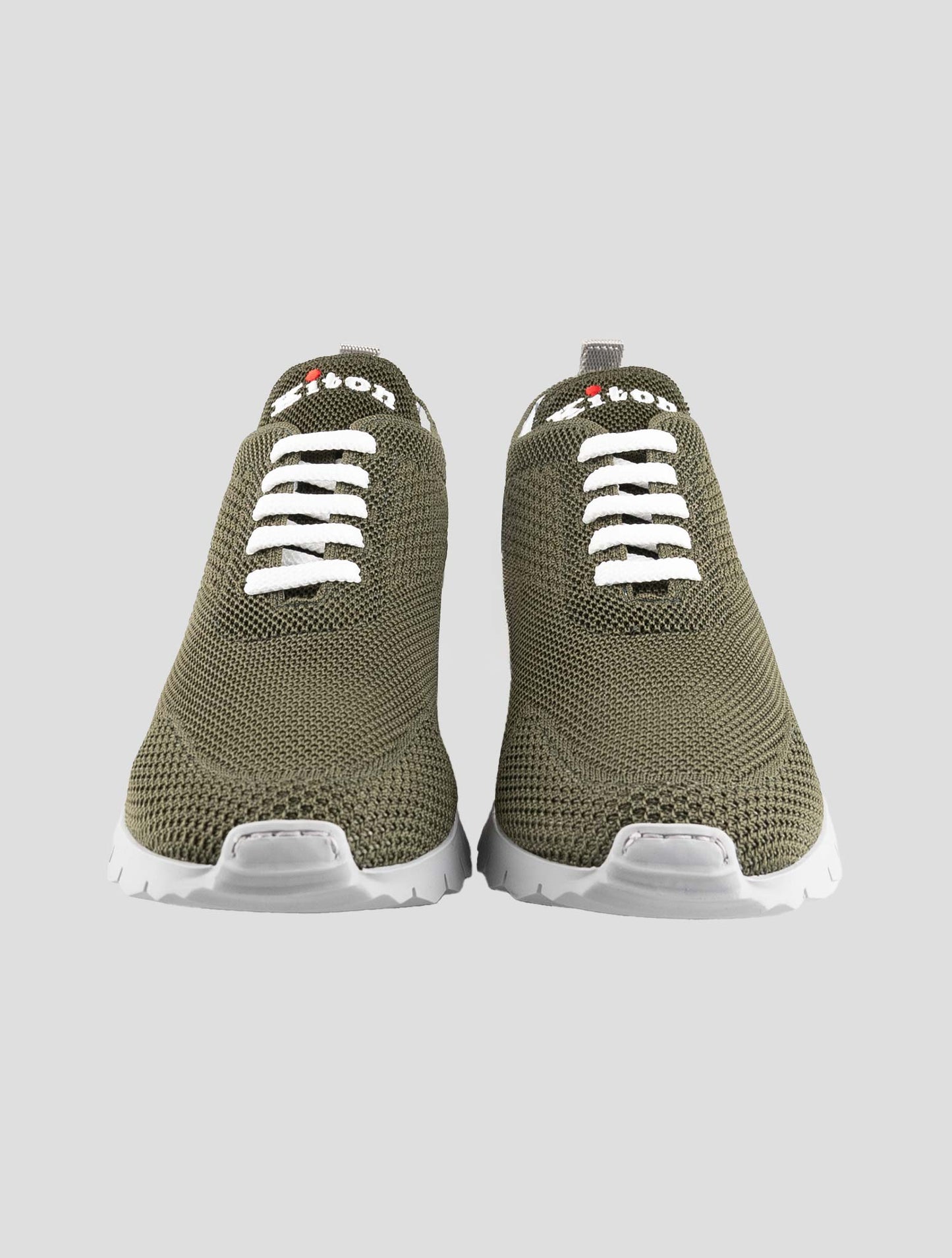 Kiton Green Cotton Ea Sneakers