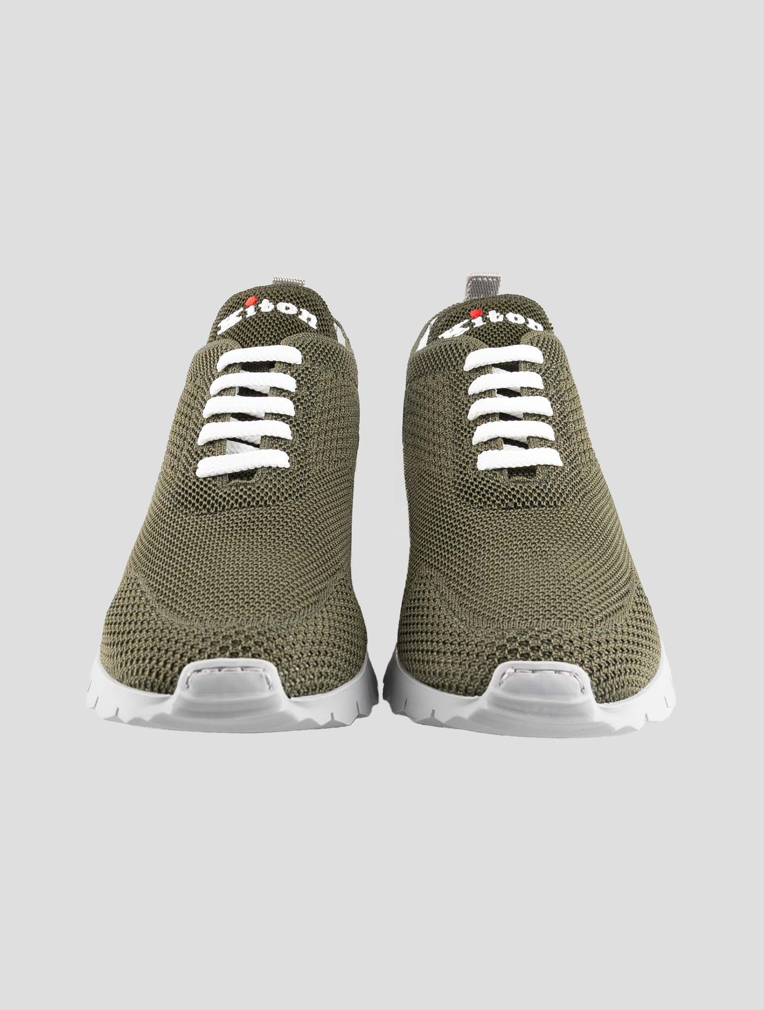Kiton Green Cotton Ea Sneakers
