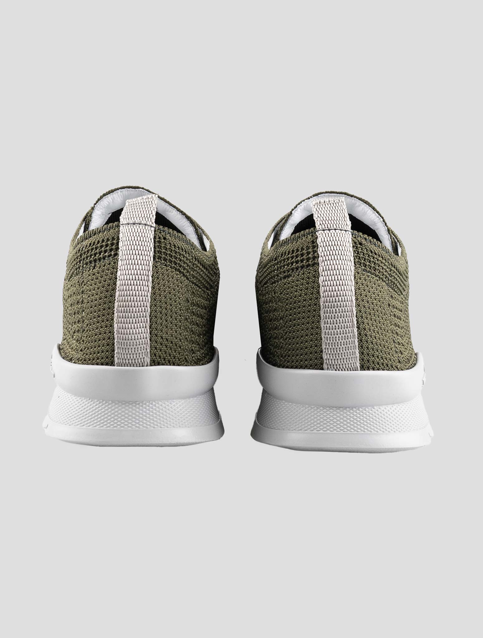 Kiton Green Cotton Ea Sneakers