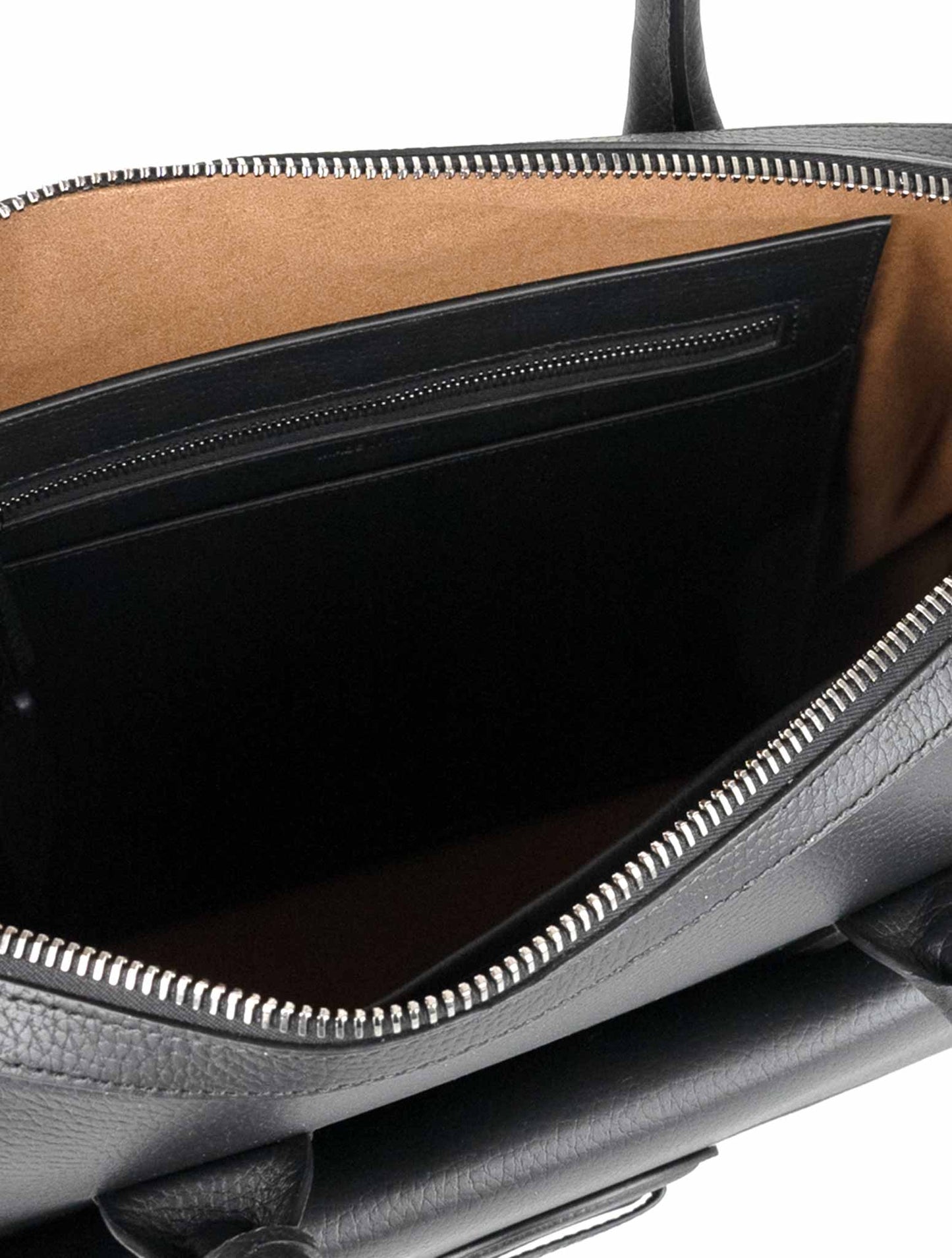 Isaia Black Leather Briefcase