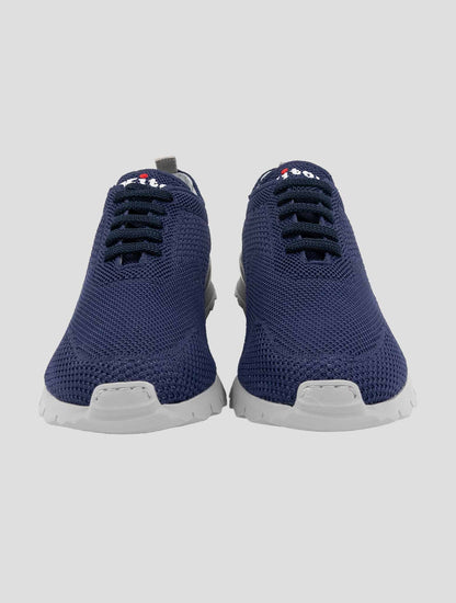 Kiton Blue Cotton Ea Sneakers