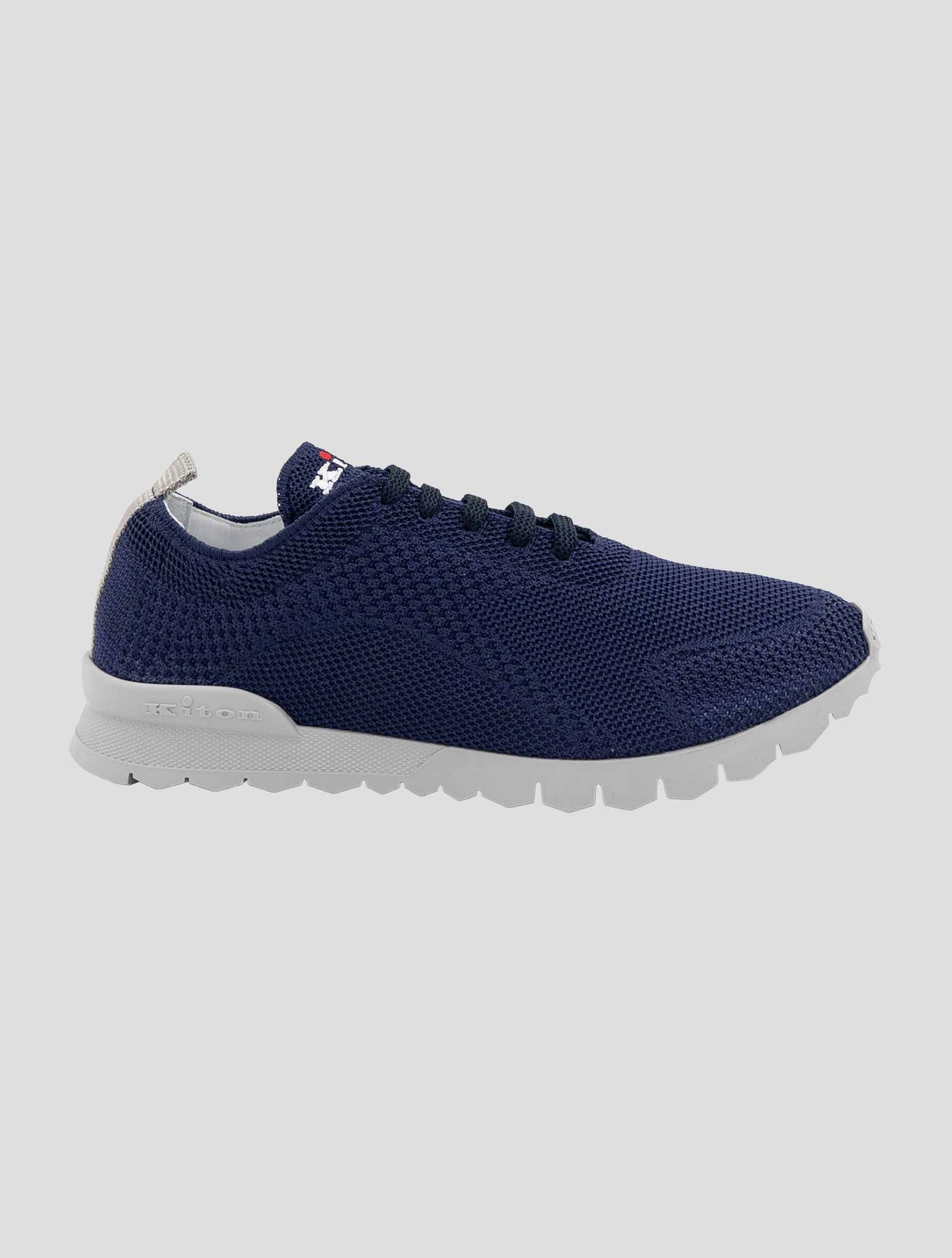 Kiton Blue Cotton Ea Sneakers