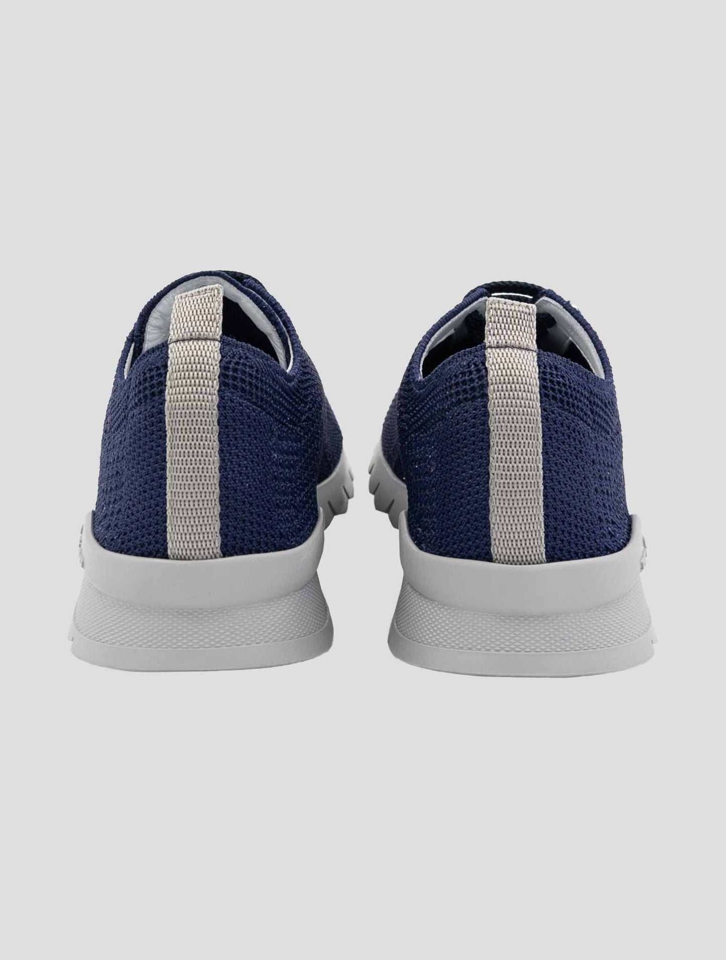 Kiton Blue Cotton Ea Sneakers