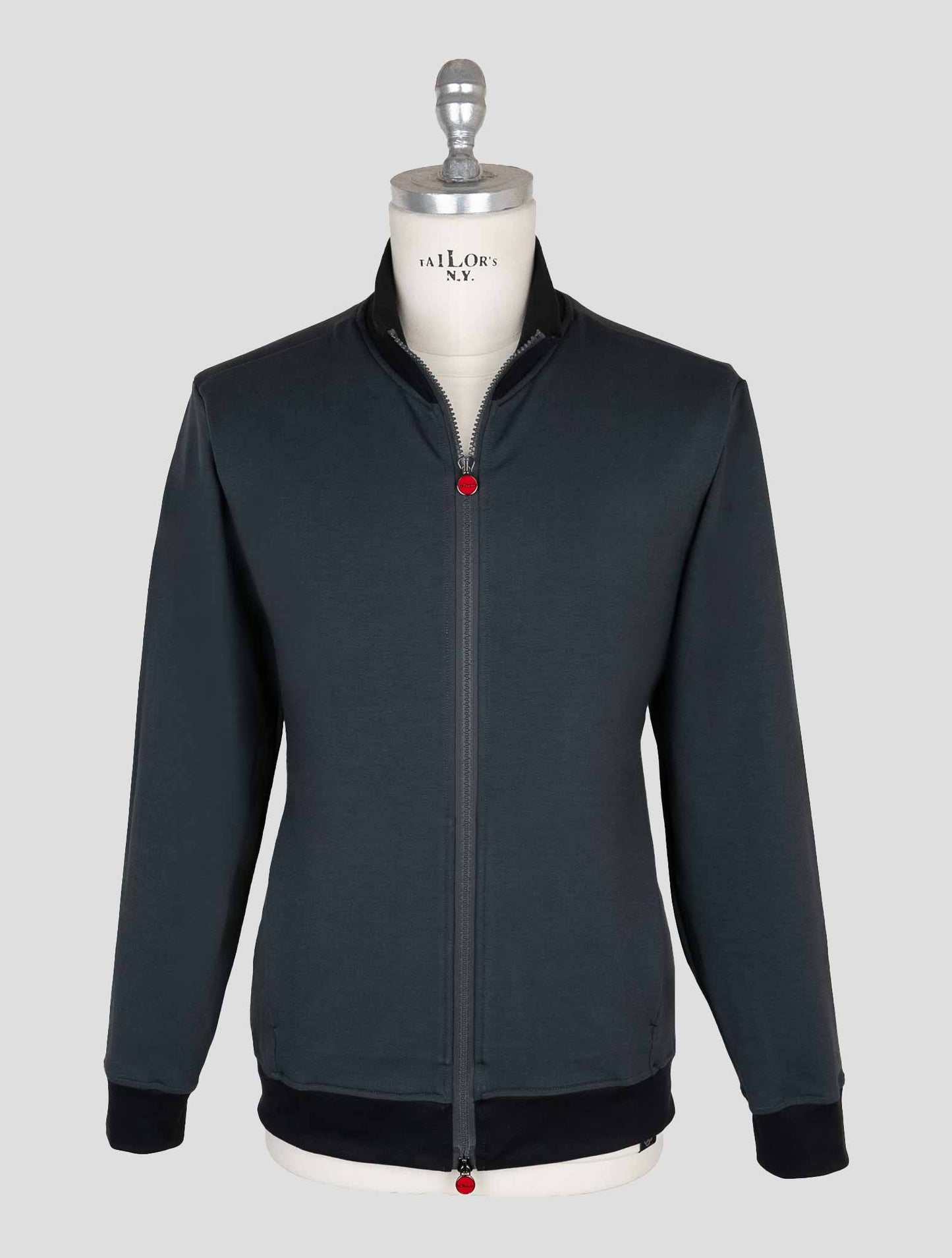 Kiton Gray Cotton Ea Coat B-ONE