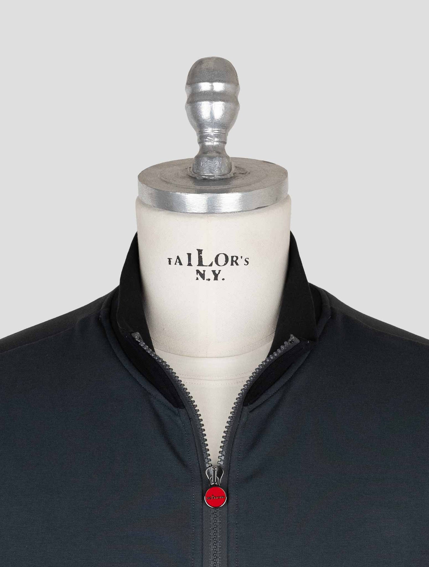 Kiton Gray Cotton Ea Coat B-ONE