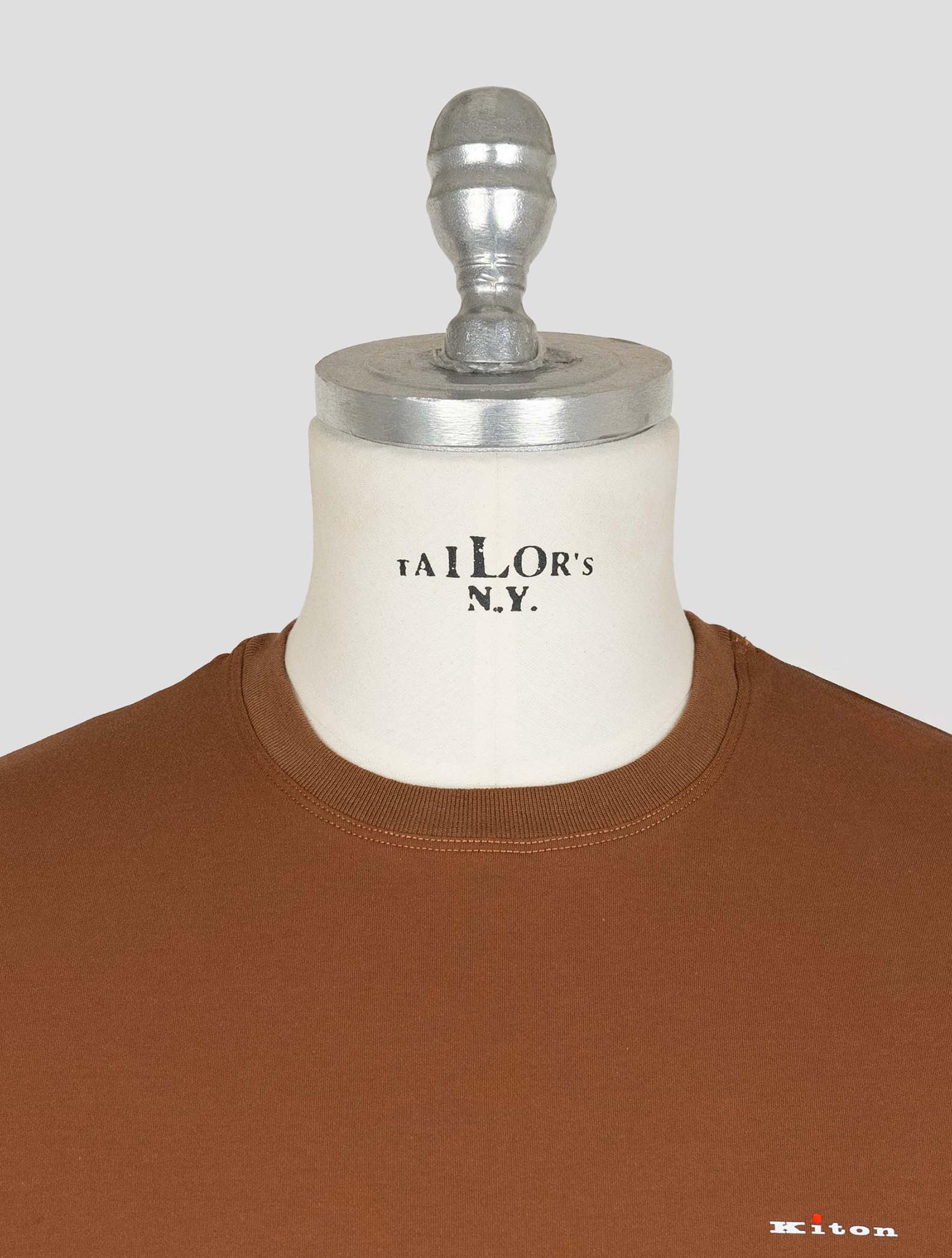 Kiton Brown Cotton T-shirt