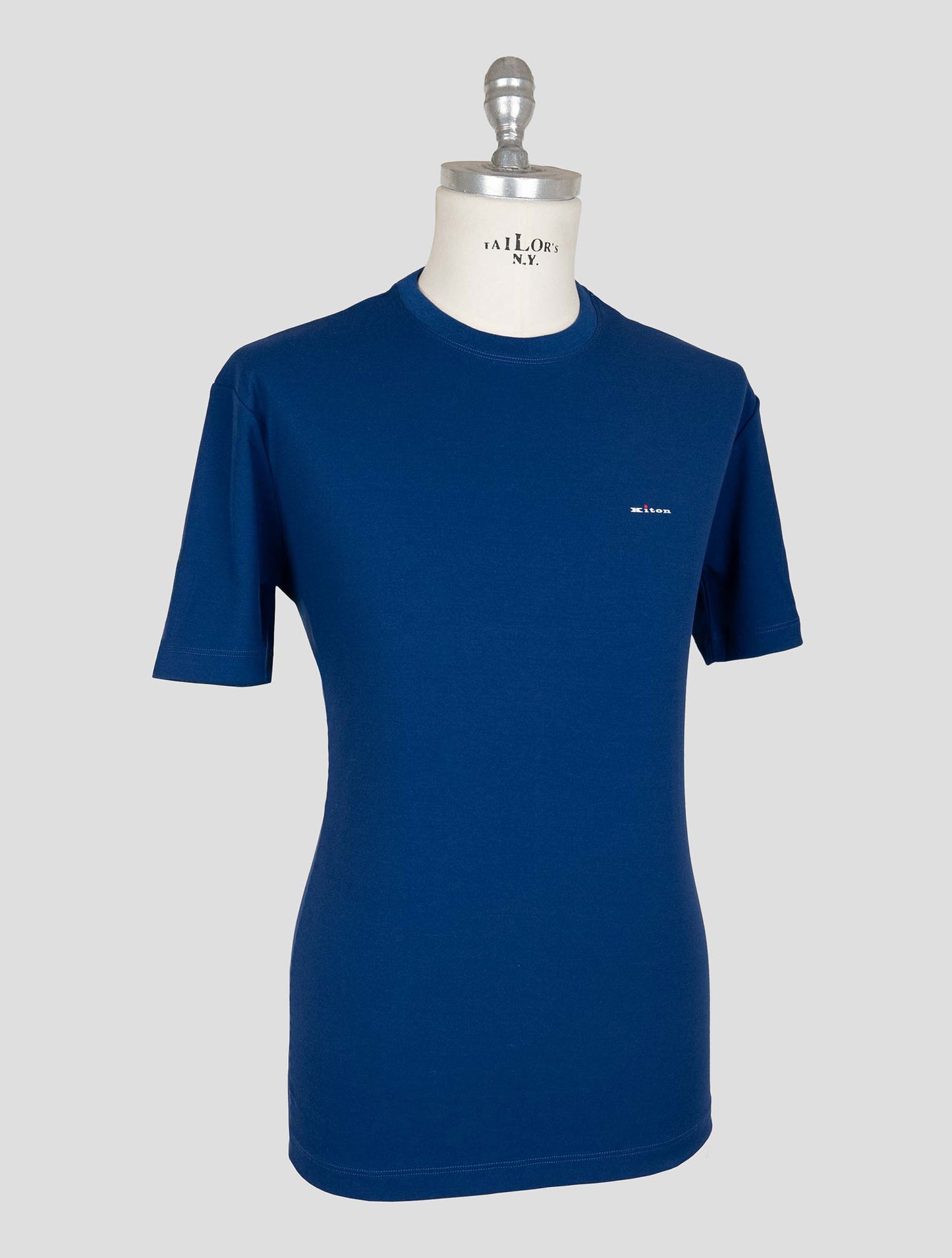 Kiton Blue Cotton T-shirt