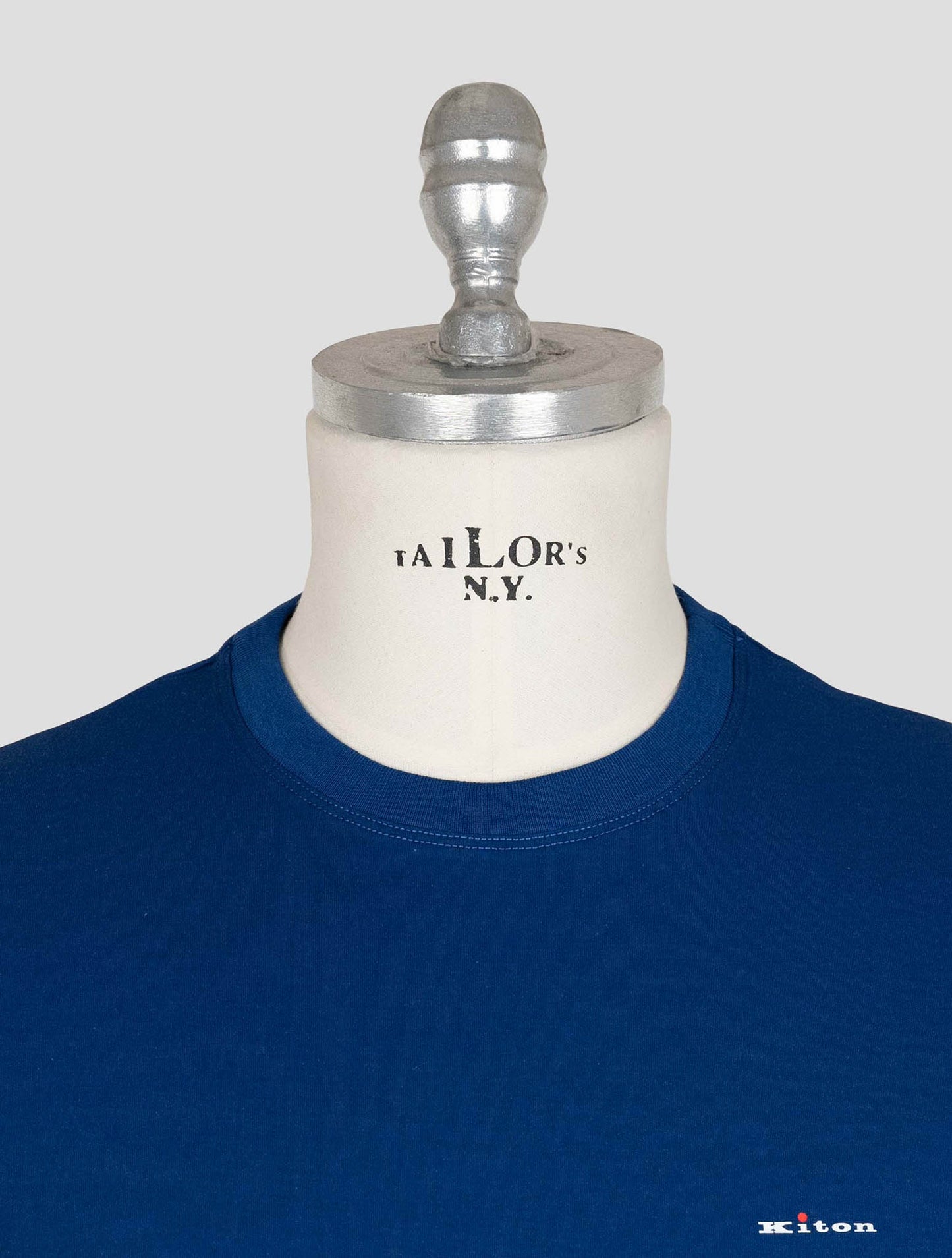 Kiton Blue Cotton T-shirt