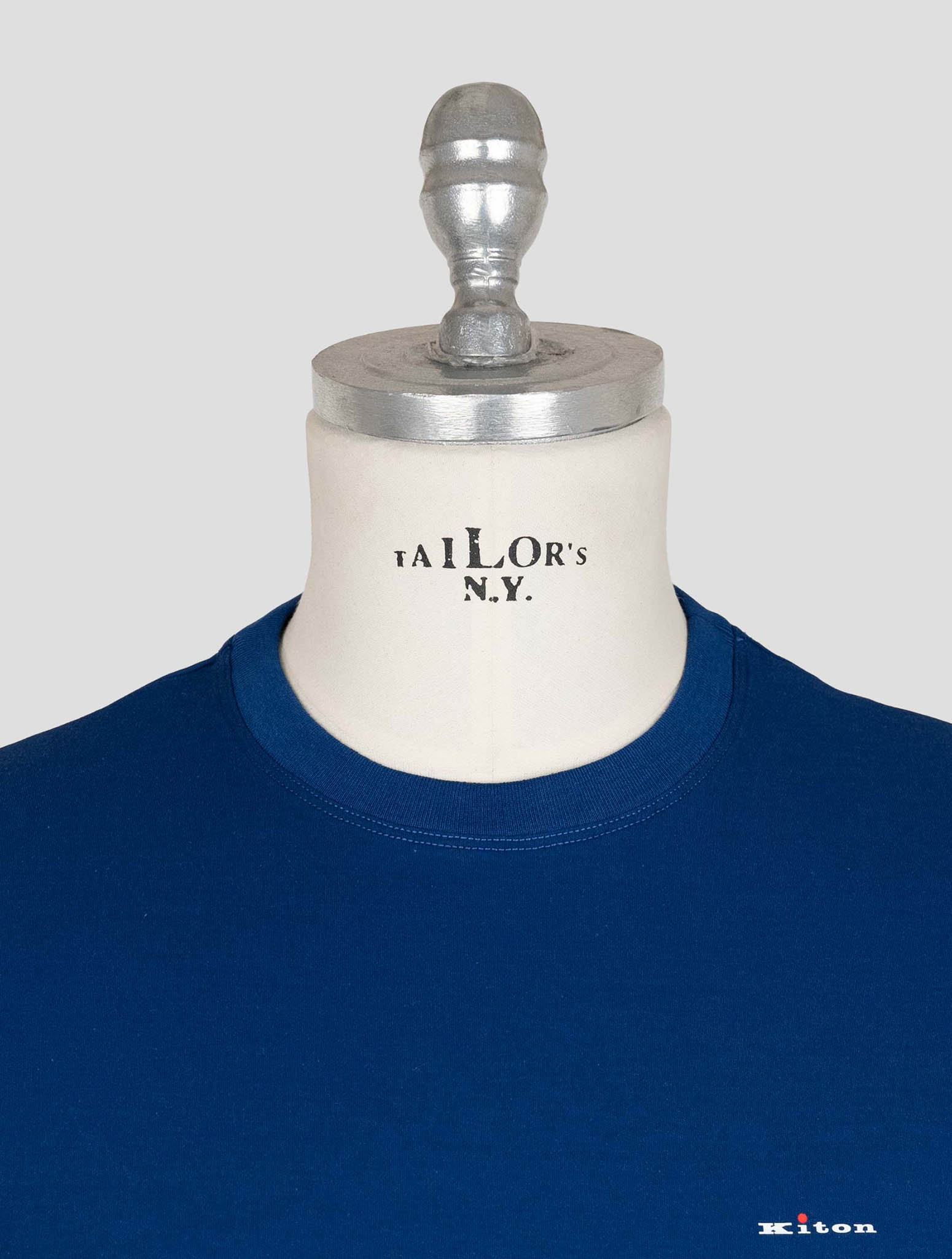 Kiton Blue Cotton T-shirt