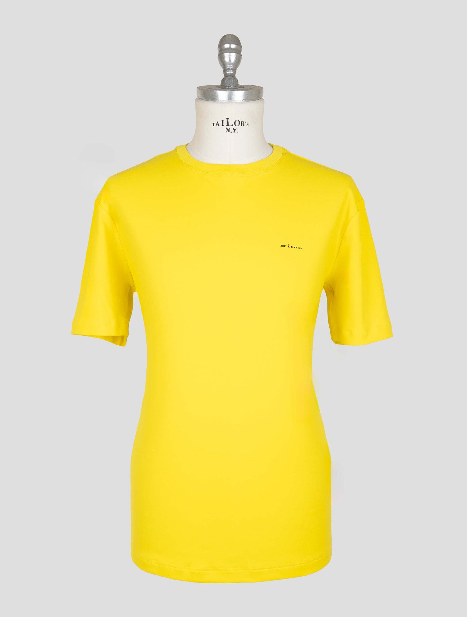 Kiton Yellow Cotton T-shirt