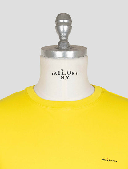 Kiton Yellow Cotton T-shirt