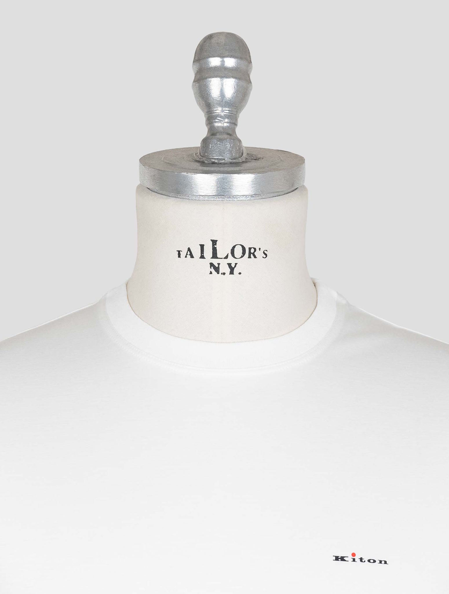 Kiton White Cotton T-shirt