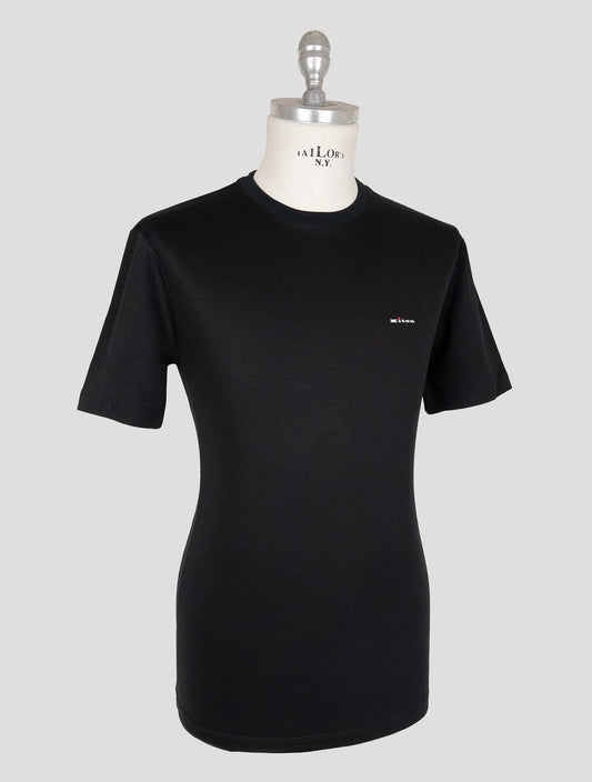 Kiton Black Cotton T-shirt