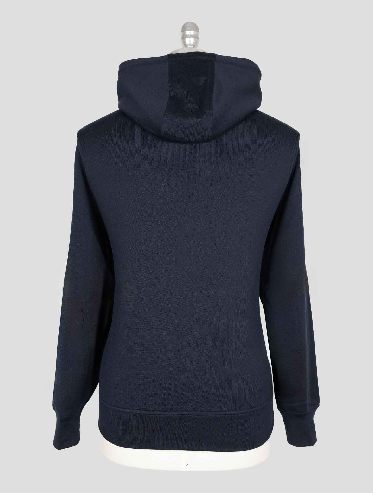 Isaia Blue Cotton Silk Pl Sweater Hoodie