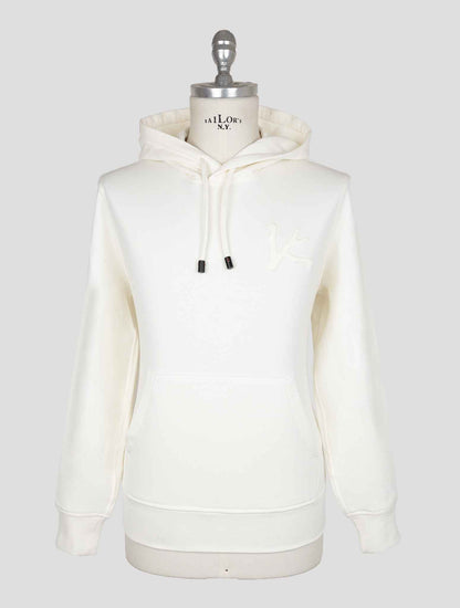 Isaia White Cotton Silk Pl Sweater Hoodie