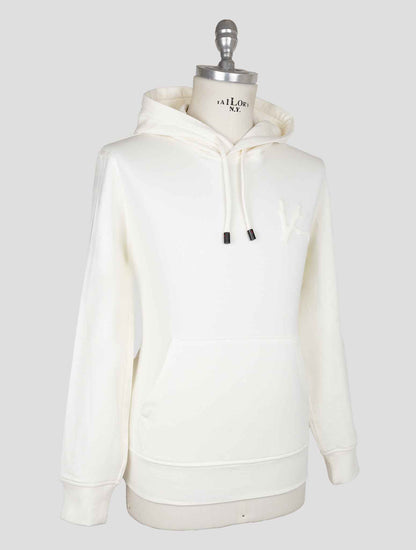 Isaia White Cotton Silk Pl Sweater Hoodie