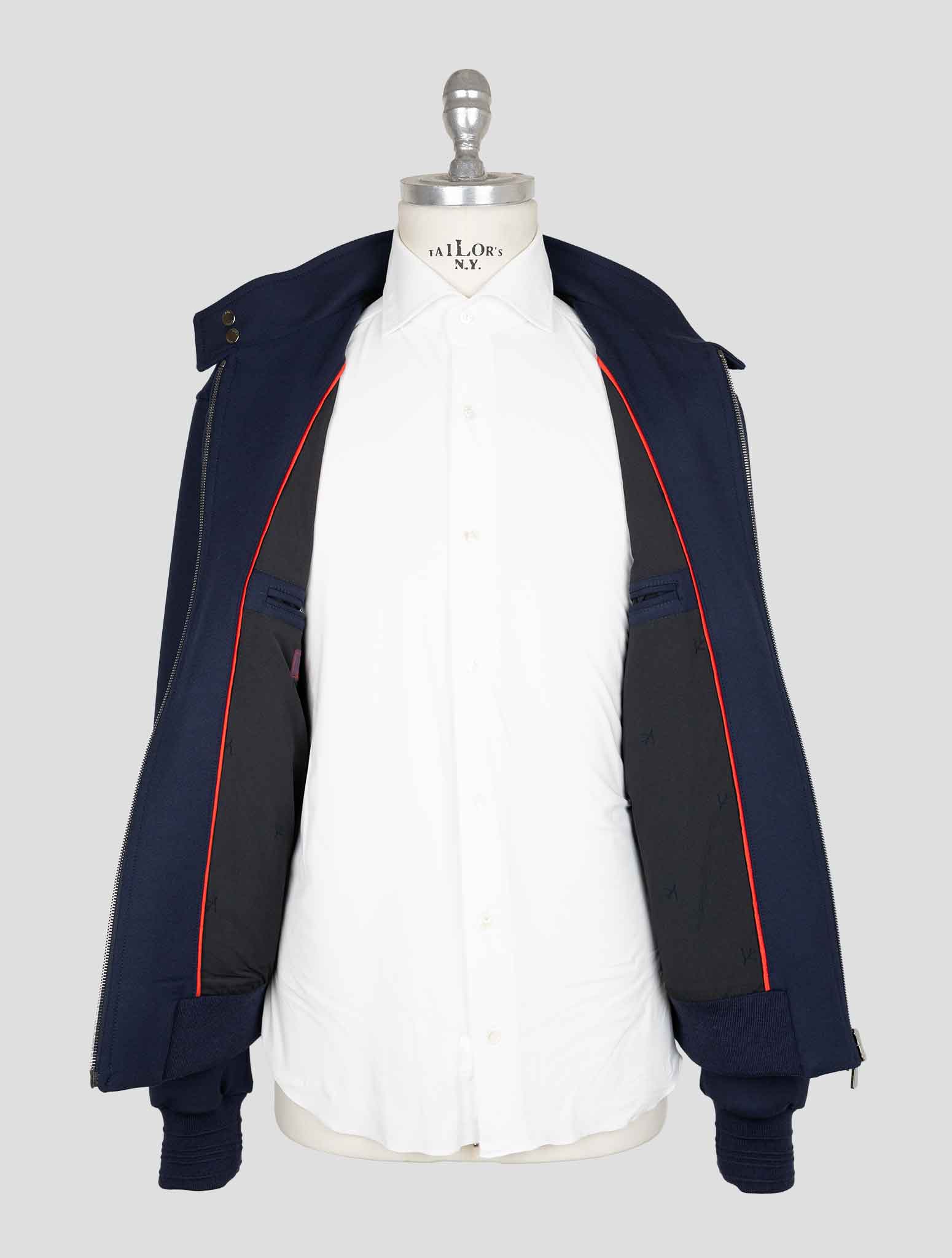 Isaia Blue Wool Ea Pa Coat