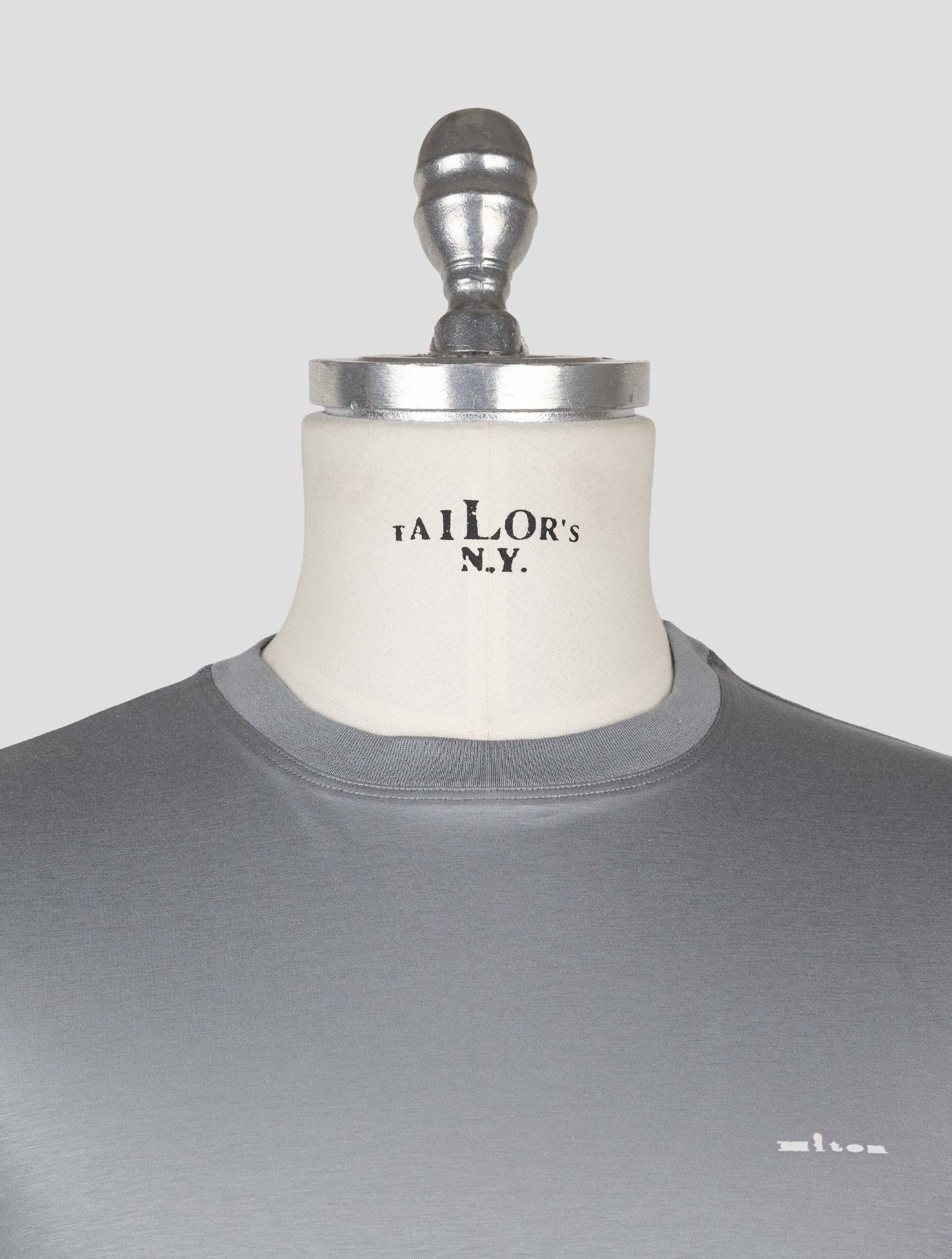 Kiton Gray Cotton T-shirt
