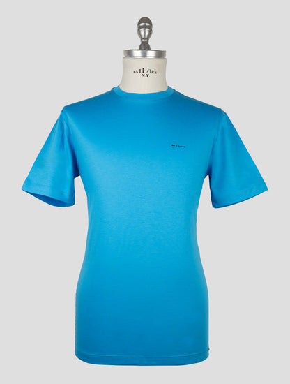 Kiton Light Blue Cotton T-Shirt