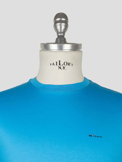 Kiton Light Blue Cotton T-Shirt