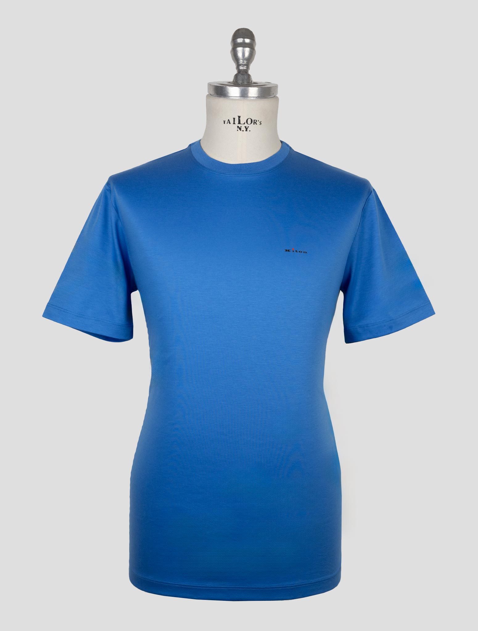 Kiton Blue Cotton T-Shirt