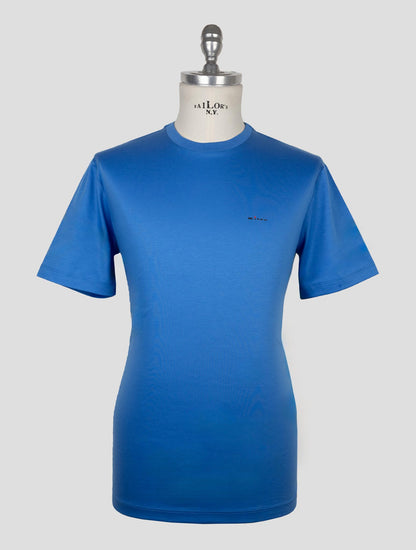 Kiton Blue Cotton T-Shirt