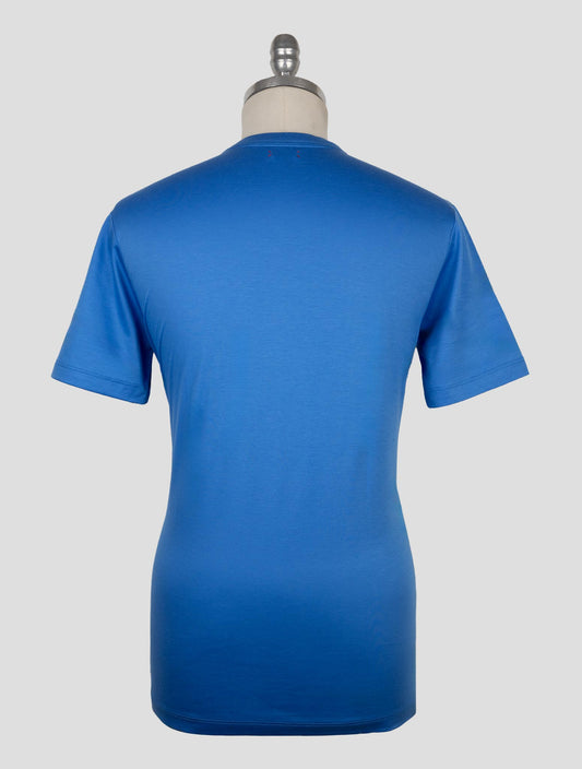 Kiton Blue Cotton T-Shirt