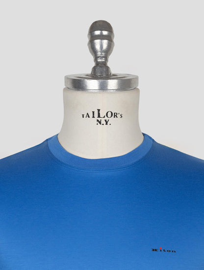 Kiton Blue Cotton T-Shirt