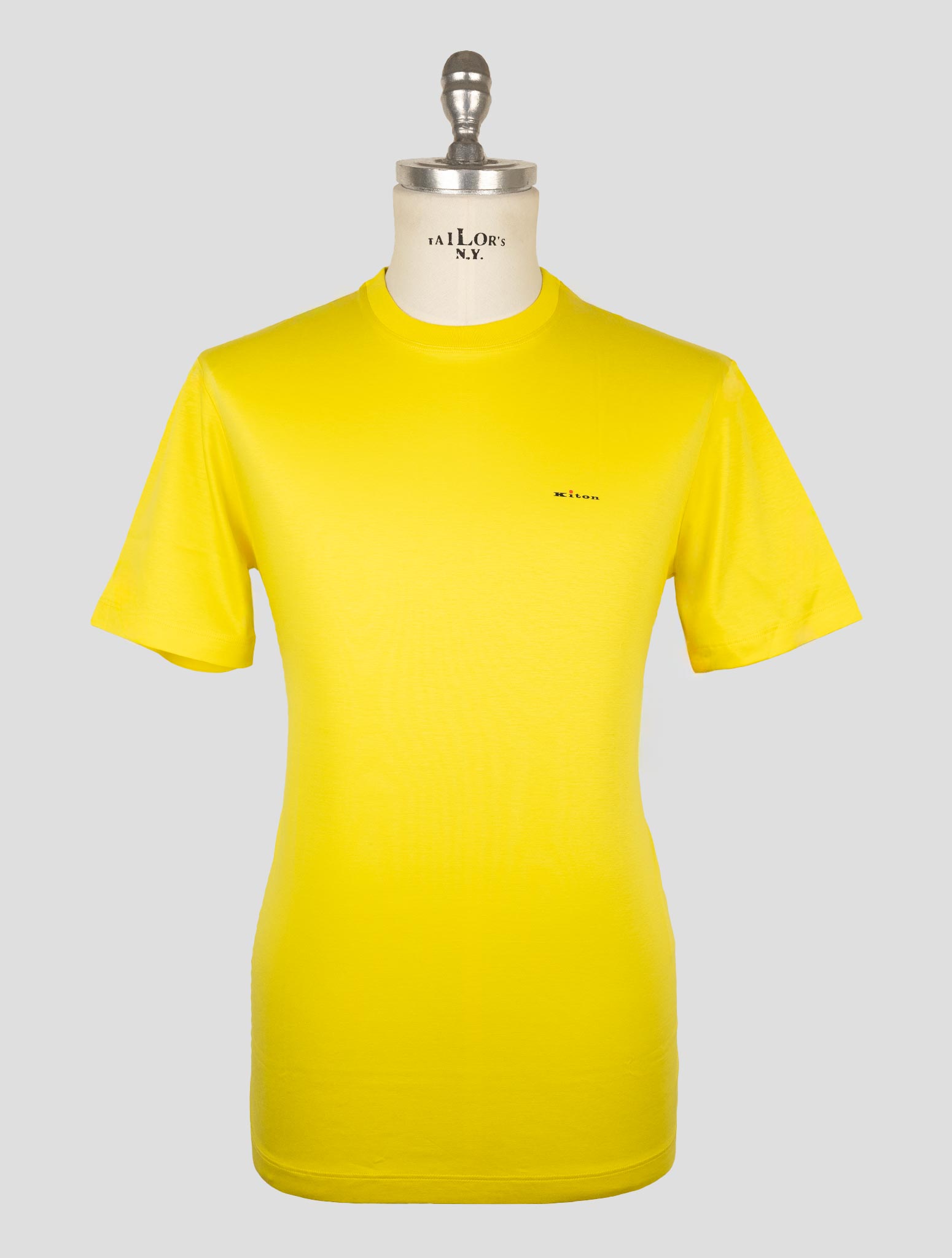Kiton Yellow Cotton T-Shirt