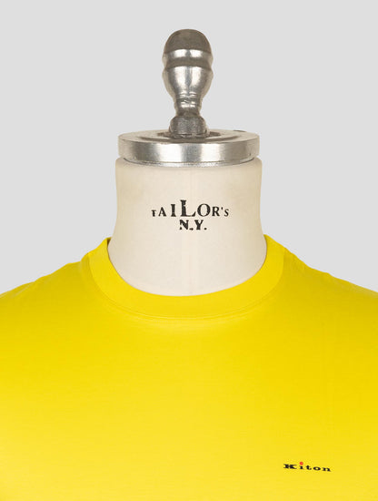 Kiton Yellow Cotton T-Shirt