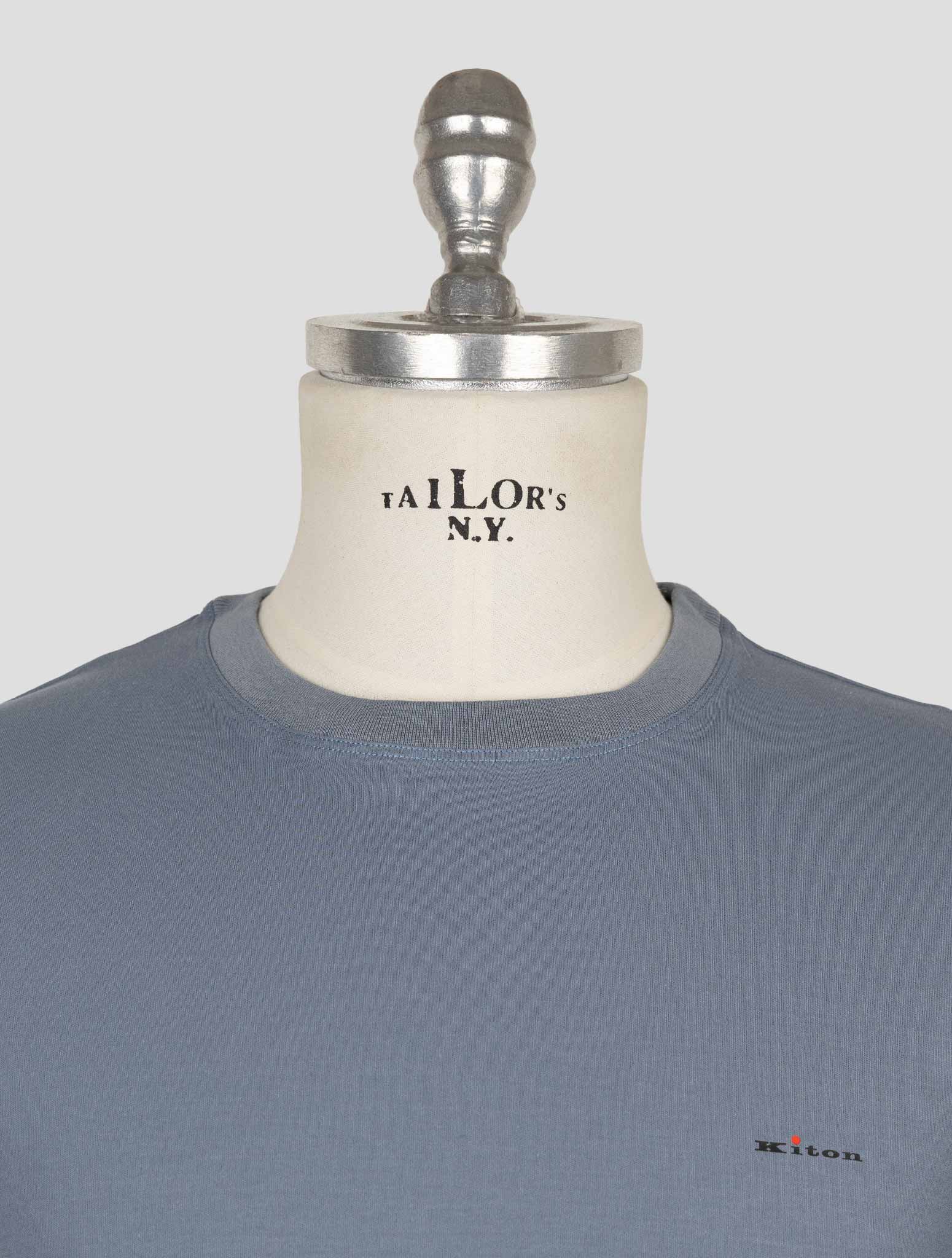 Kiton Gray Cotton T-Shirt