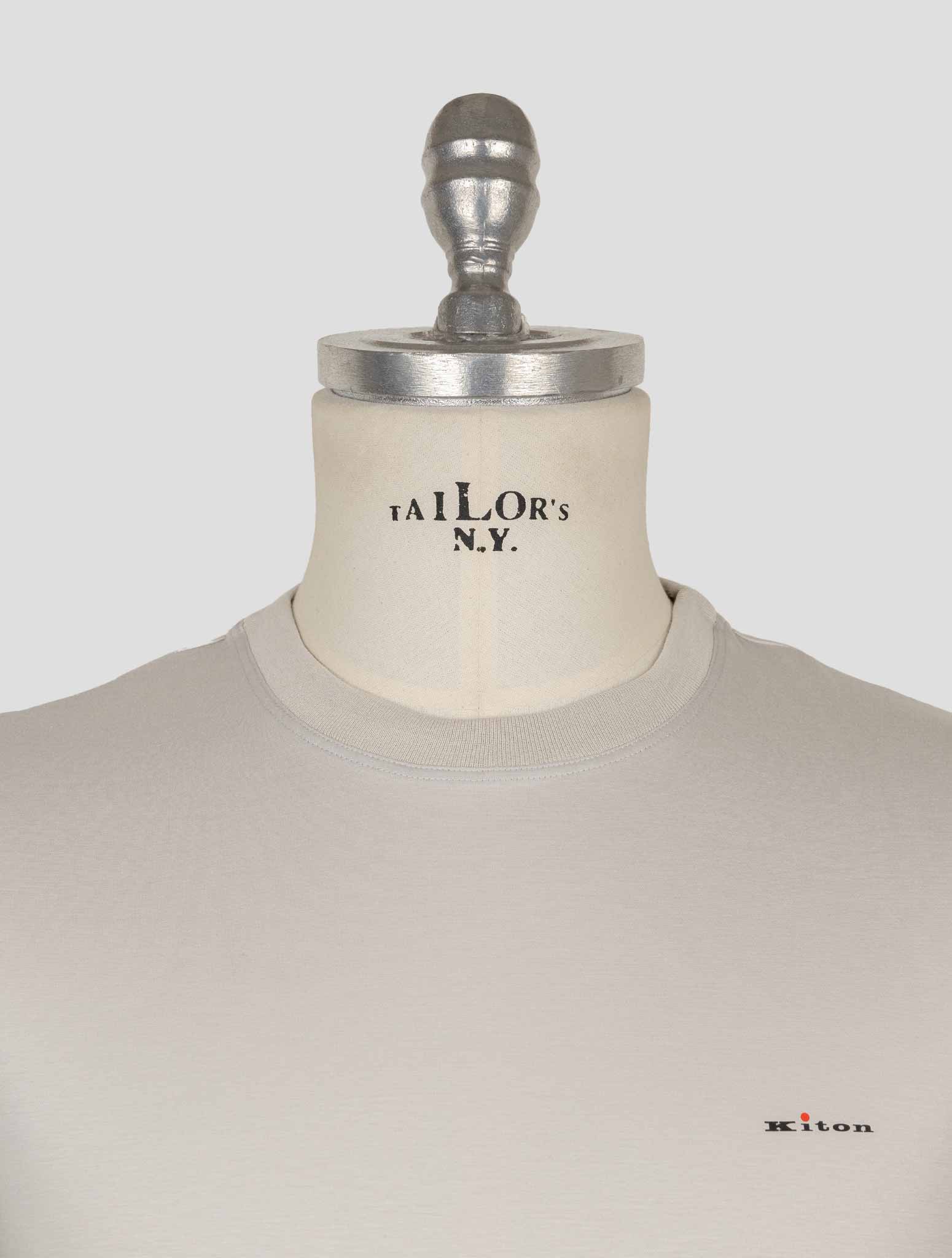 Kiton Gray Cotton T-Shirt