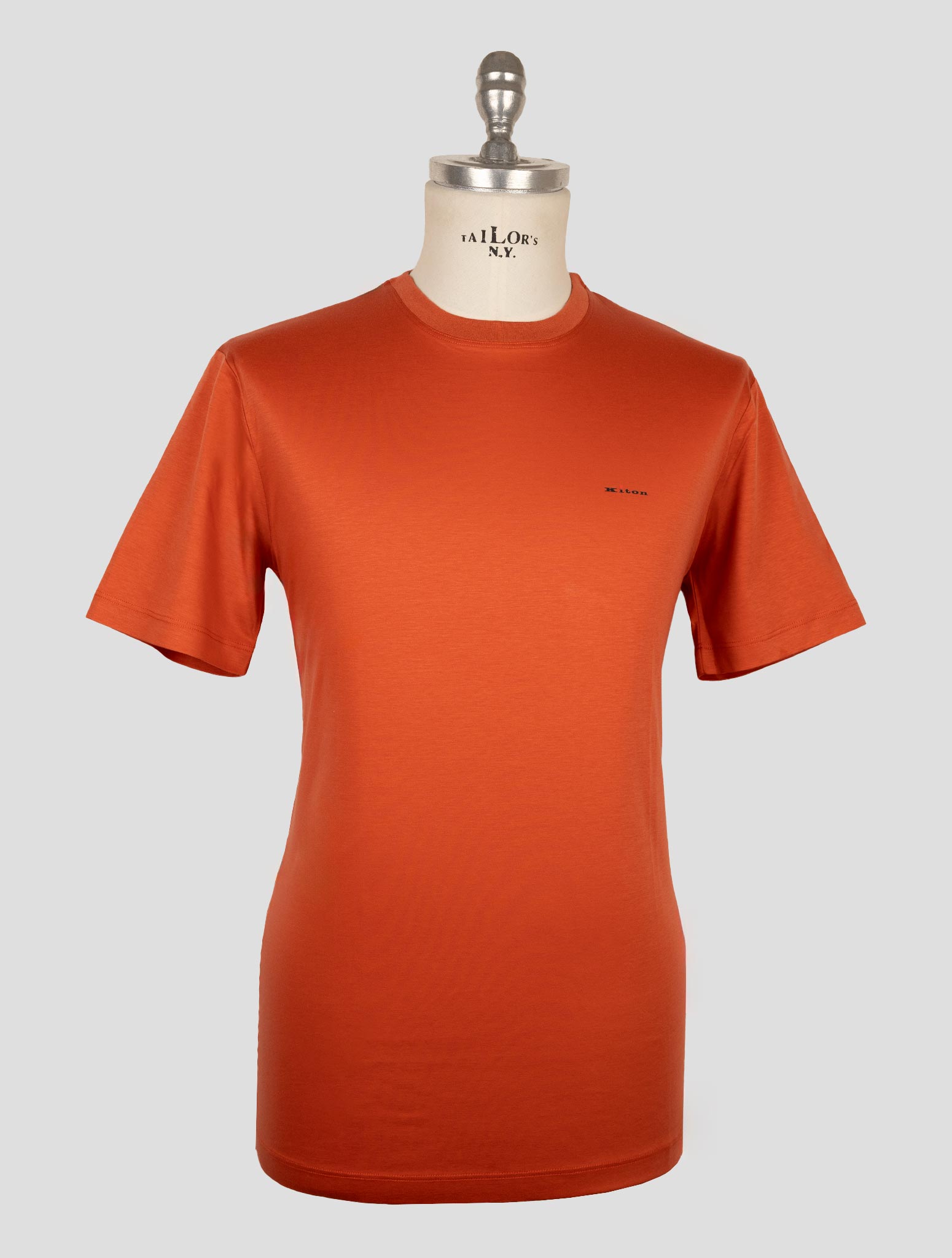 Kiton Orange Cotton T-Shirt