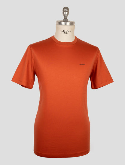 Kiton Orange Cotton T-Shirt
