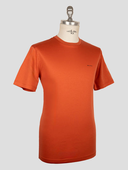 Kiton Orange Cotton T-Shirt