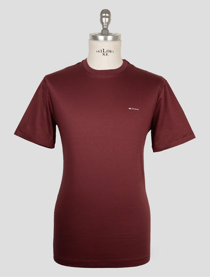 Kiton Burgundy Cotton T-Shirt