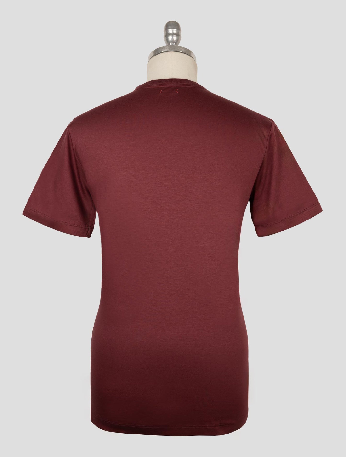 Kiton Burgundy Cotton T-Shirt
