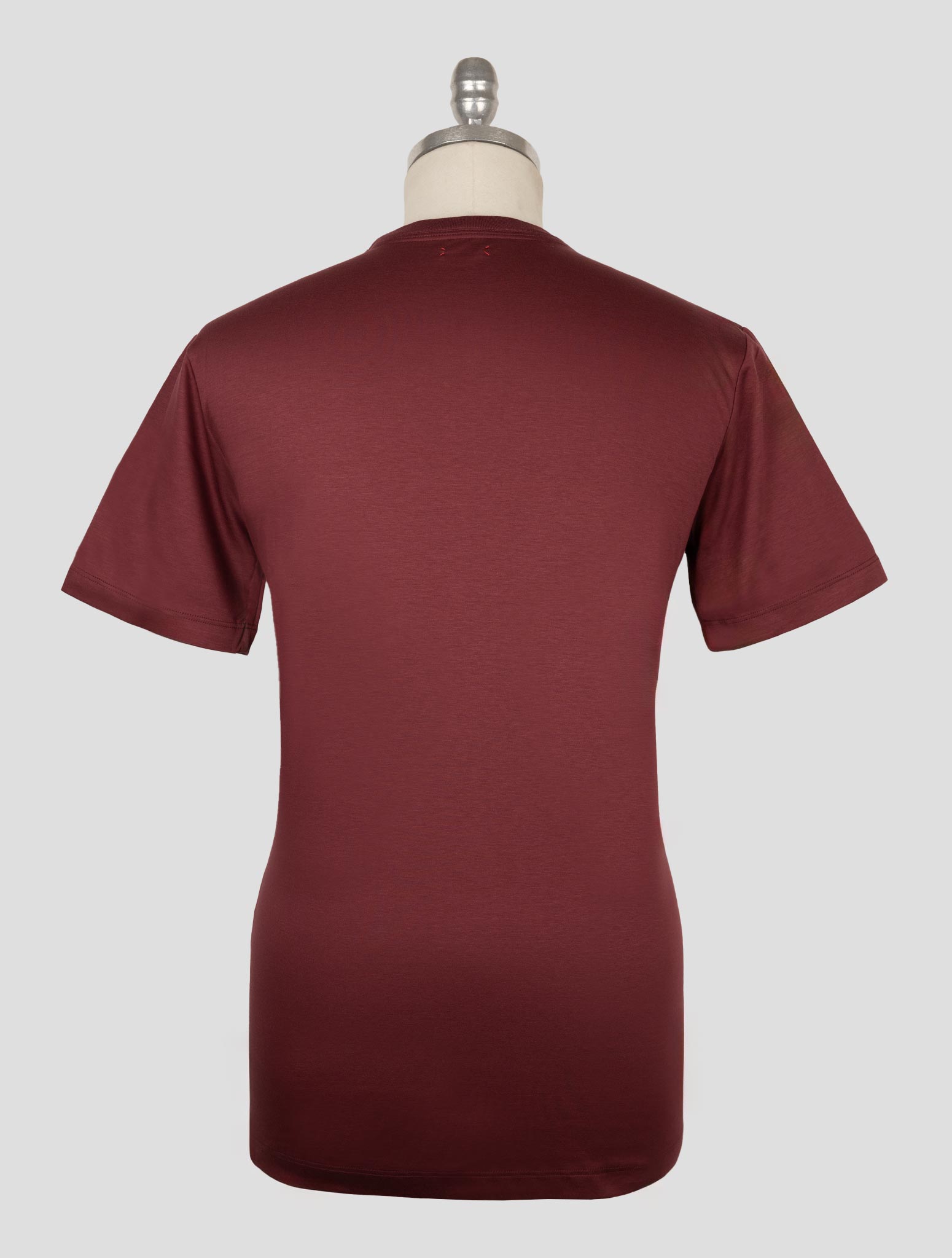 Kiton Burgundy Cotton T-Shirt