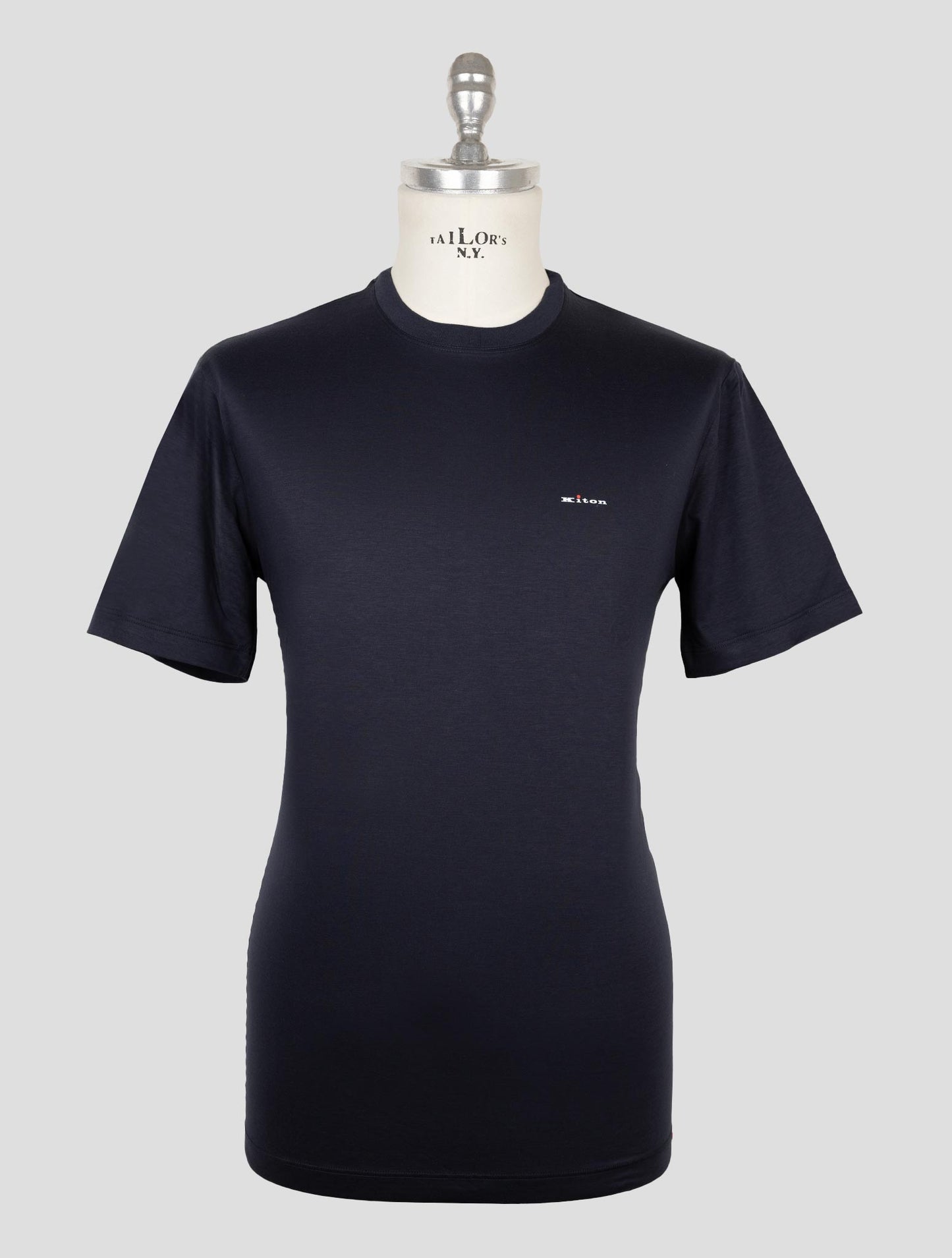Kiton Dark Blue Cotton T-Shirt