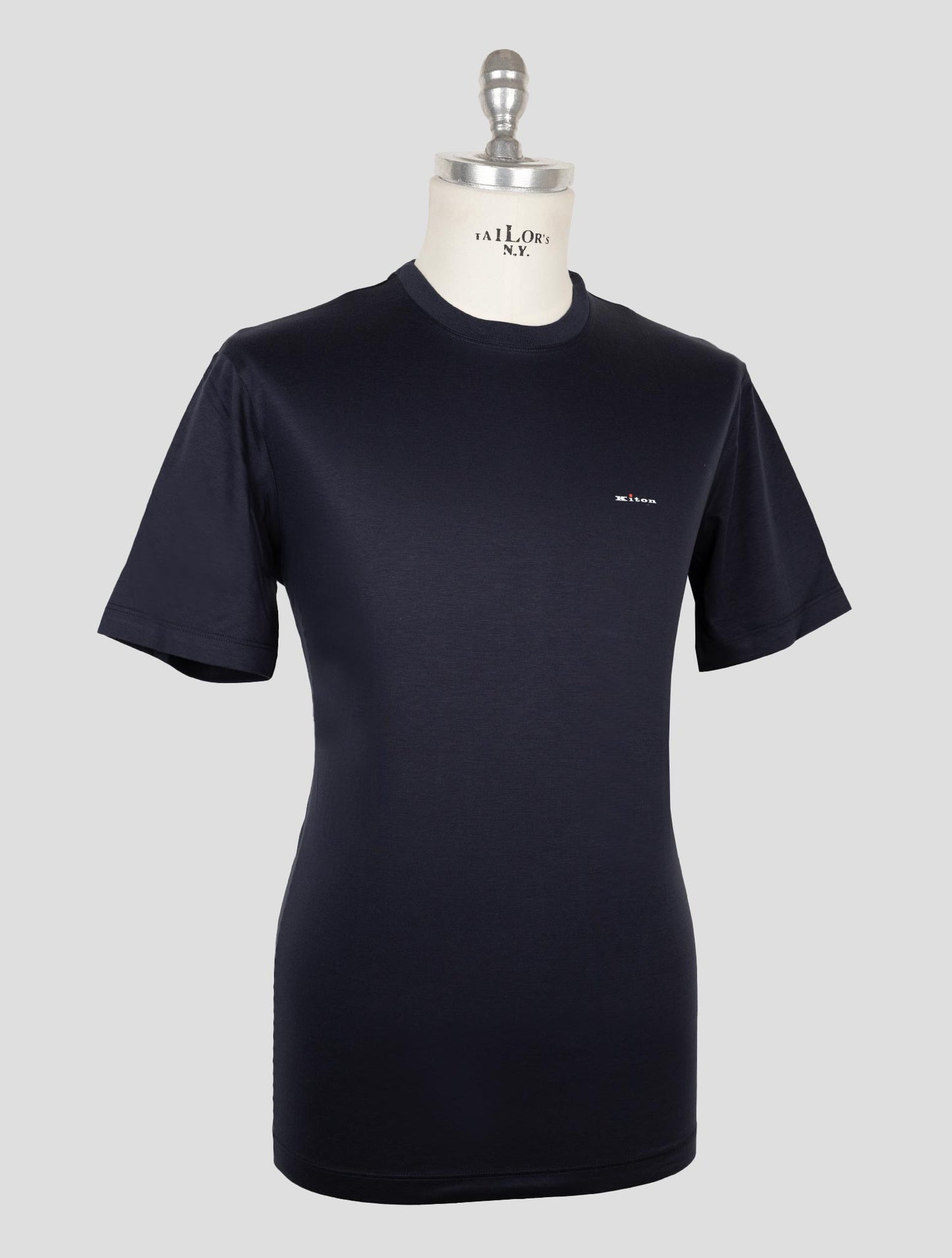 Kiton Dark Blue Cotton T-Shirt