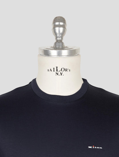 Kiton Dark Blue Cotton T-Shirt