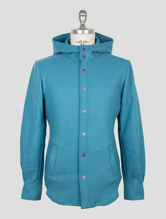 Kiton Light Blue Wool Pa Shirt Mariano