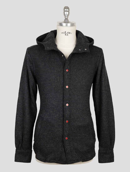 Kiton Dark Gray Wool Pa Shirt Mariano