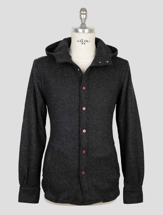 Kiton Dark Gray Wool Pa Shirt Mariano